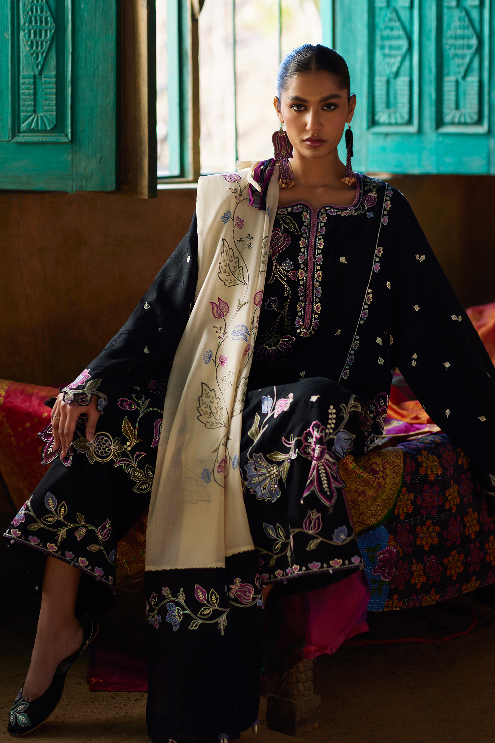 Zaha | Lawn 26 | MÍ SÈ 蜜色 (ZL26-07 B) - House Of Hania