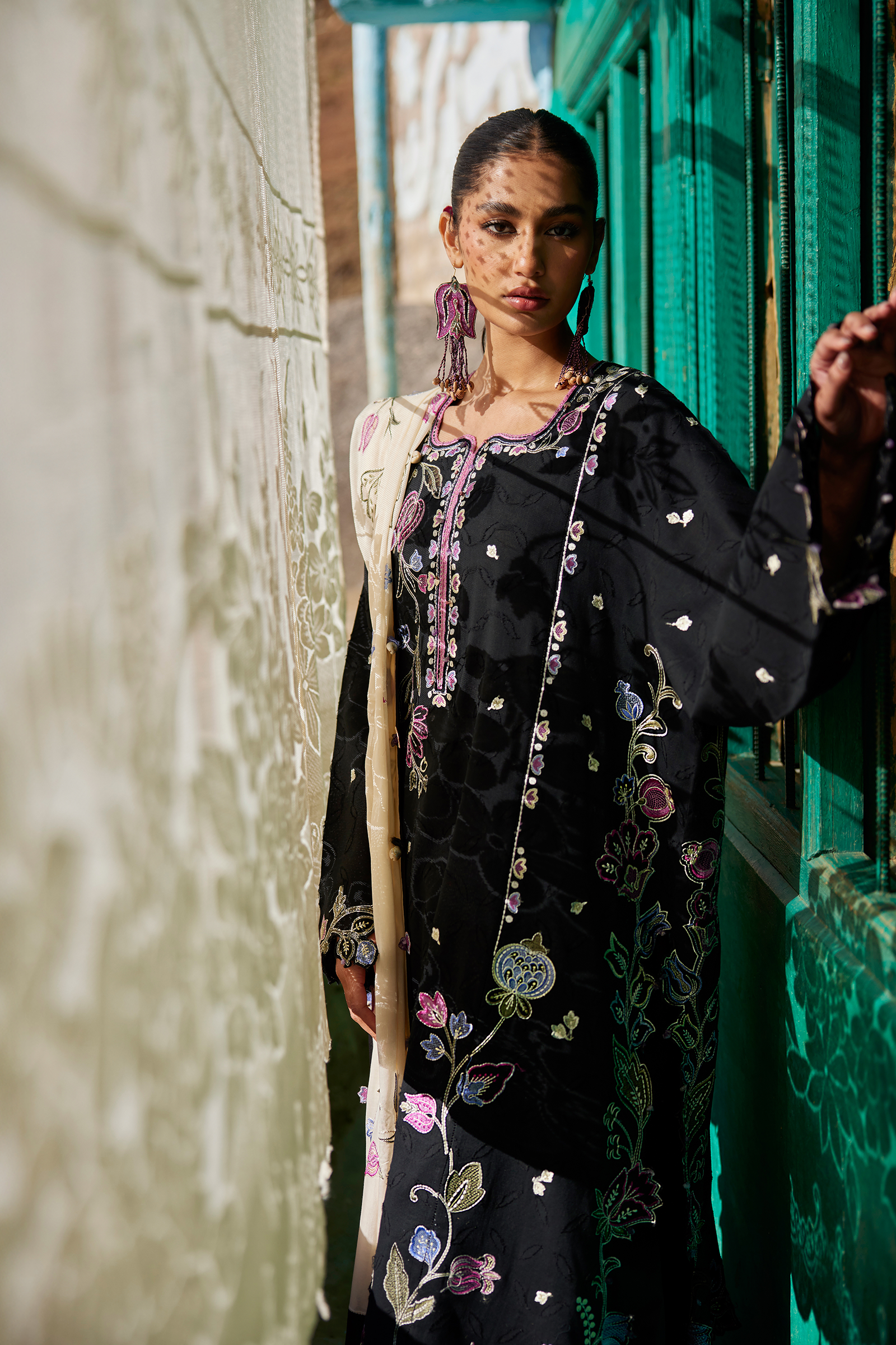Zaha | Lawn 26 | MÍ SÈ 蜜色 (ZL26-07 B) - House Of Hania