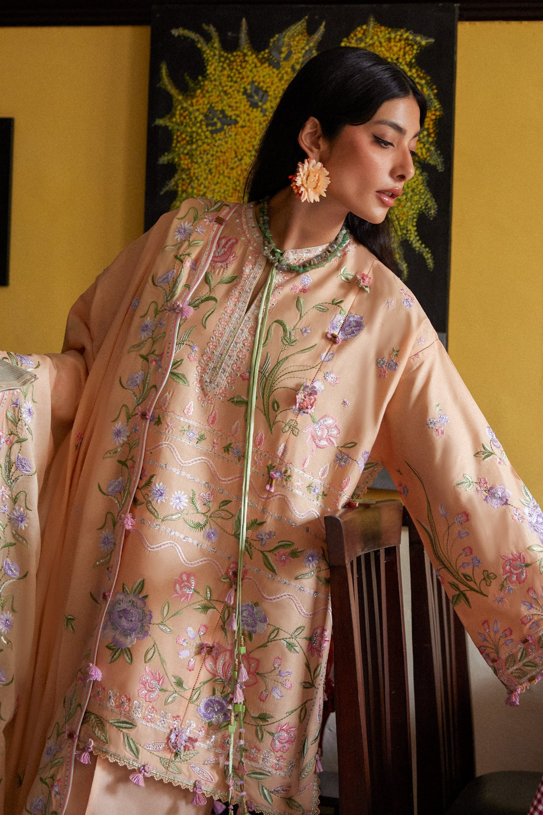 Zaha | Zaha Festive Lawn'26 | APRICOT MALLOW BLOOM - House Of Hania