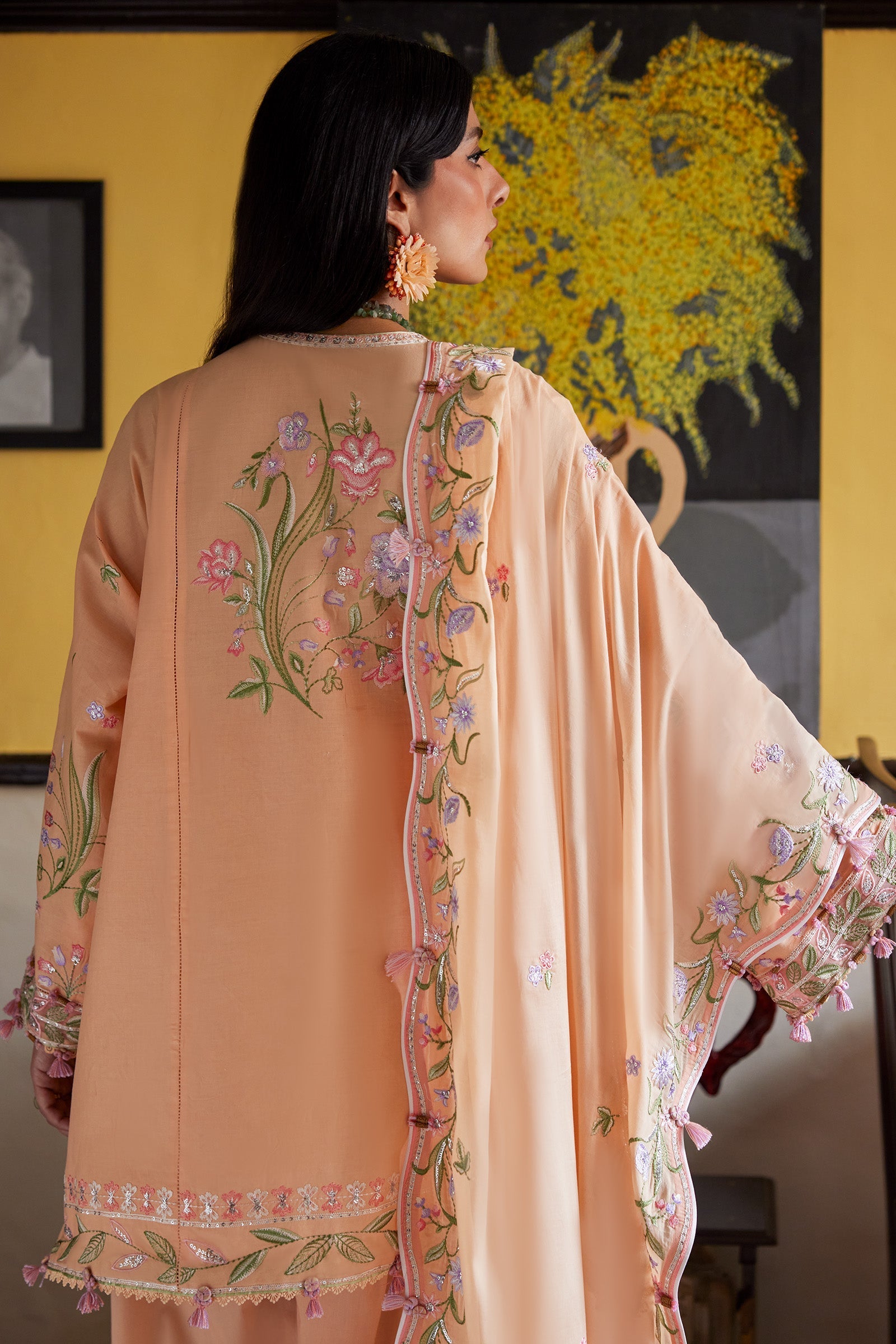 Zaha | Zaha Festive Lawn'26 | APRICOT MALLOW BLOOM - House Of Hania