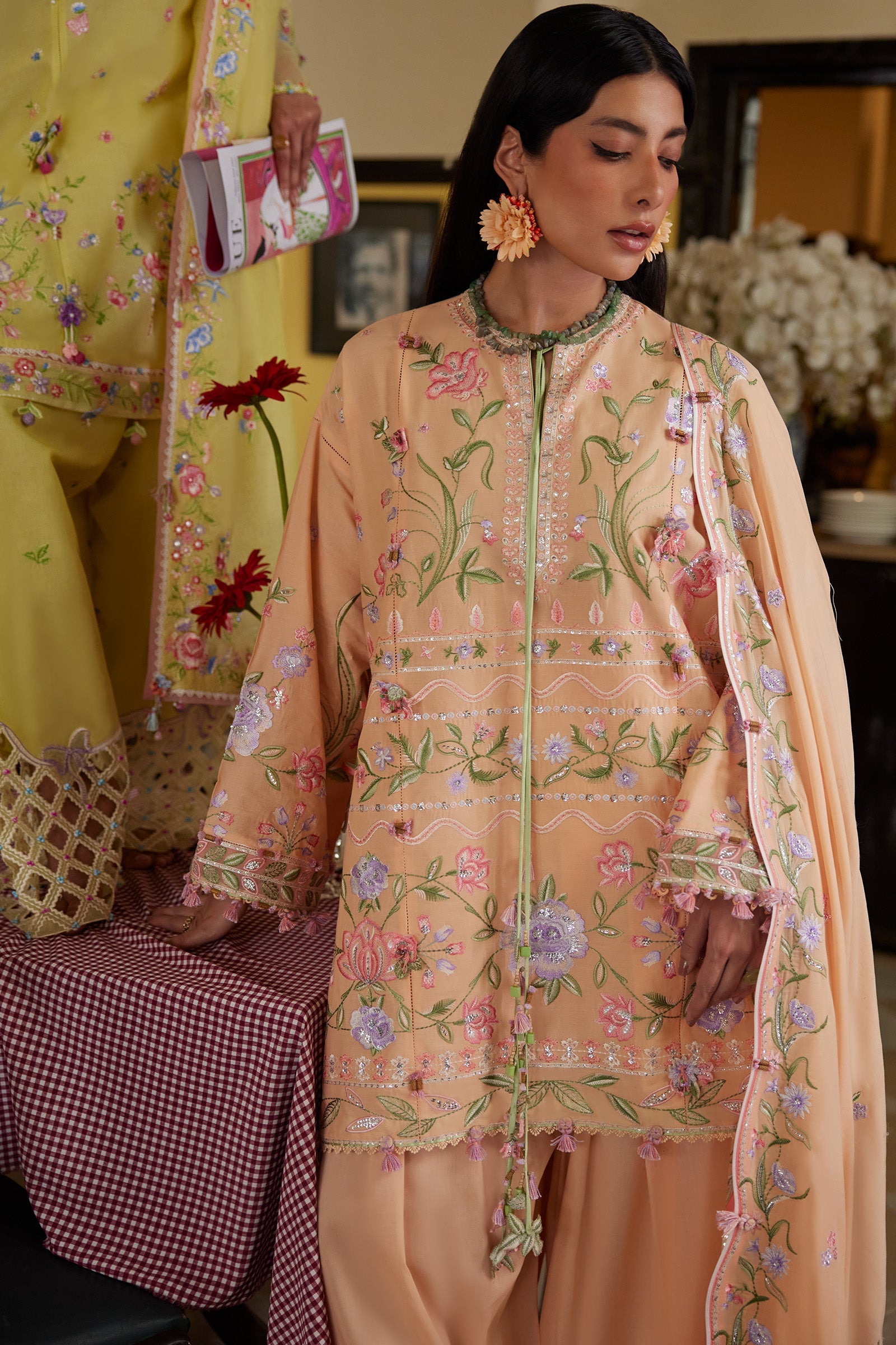 Zaha | Zaha Festive Lawn'26 | APRICOT MALLOW BLOOM - House Of Hania