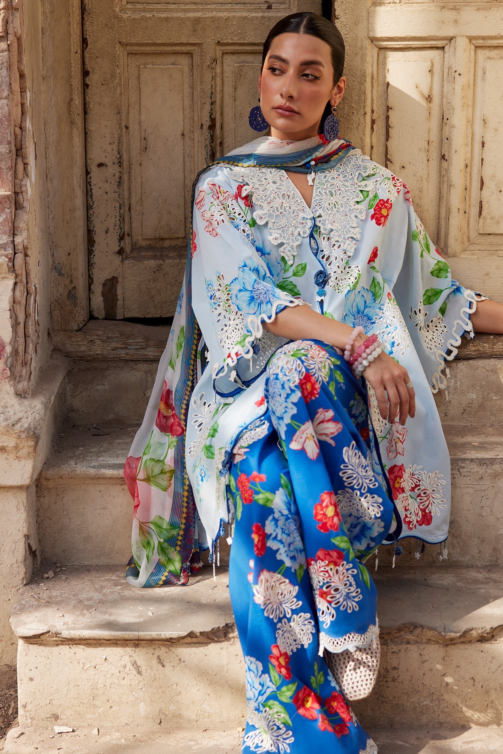 Zaha | Zaha Festive Lawn'26 | BLUE POPPY - House Of Hania