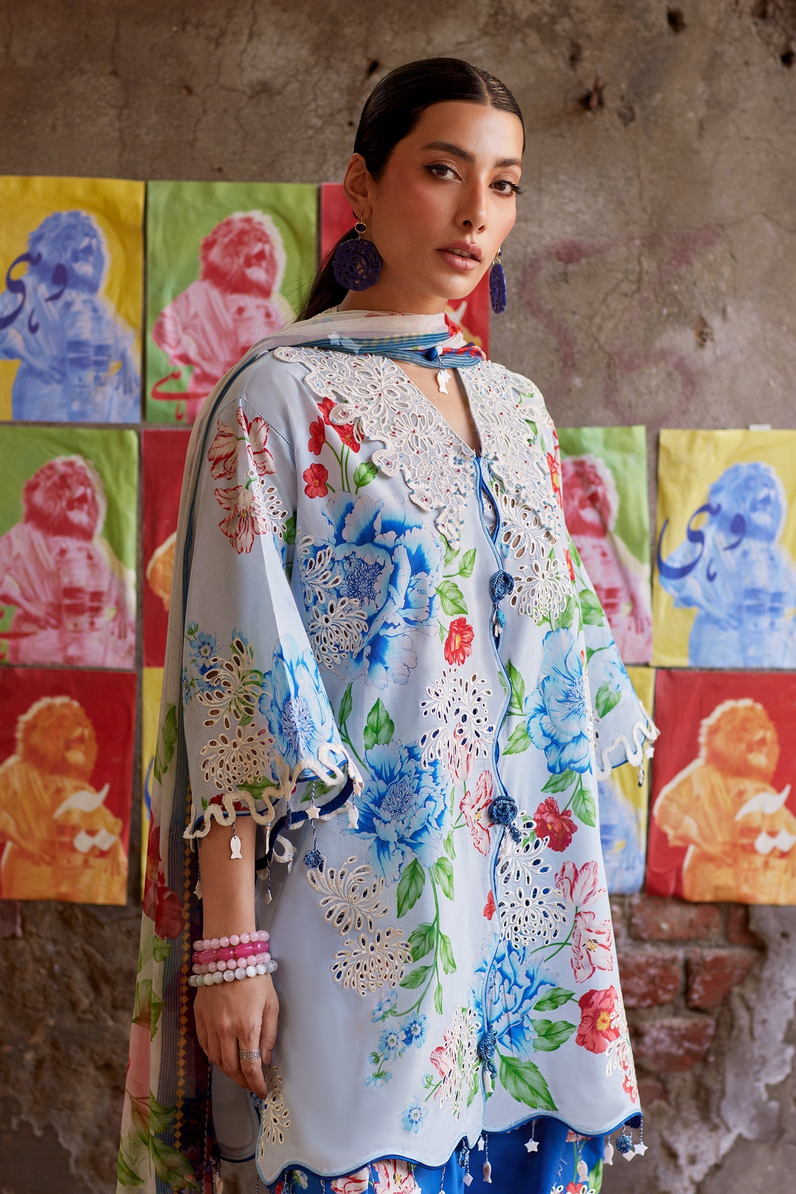 Zaha | Zaha Festive Lawn'26 | BLUE POPPY - House Of Hania