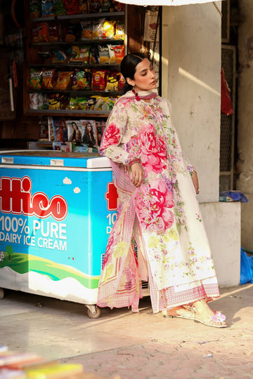 Zaha | Zaha Festive Lawn'26 | PINK MINK FROLIC - House Of Hania