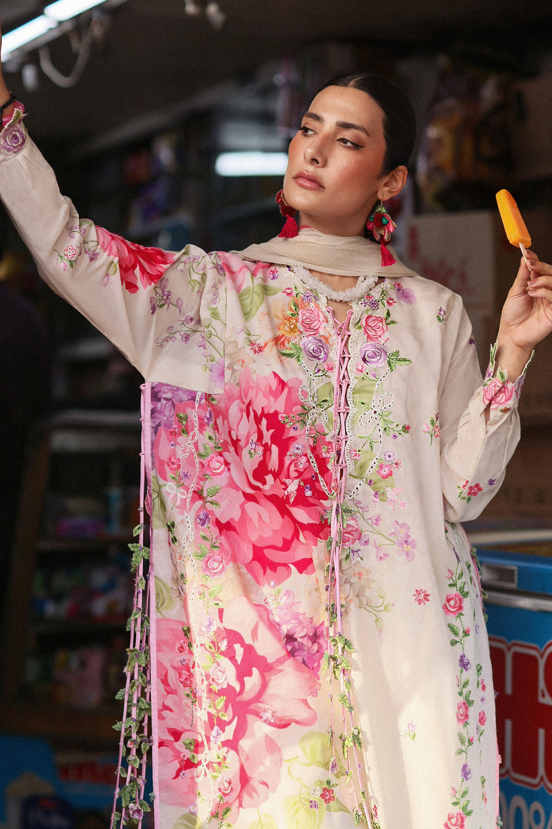 Zaha | Zaha Festive Lawn'26 | PINK MINK FROLIC - House Of Hania