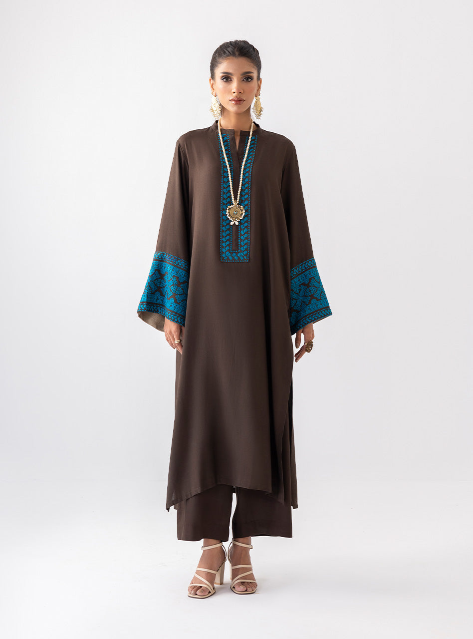 Zainab Chottani | Aara Casual Pret | Dark Chrome - House Of Hania