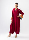 Zainab Chottani | Aara Casual Pret |  Divine Maroon - House Of Hania