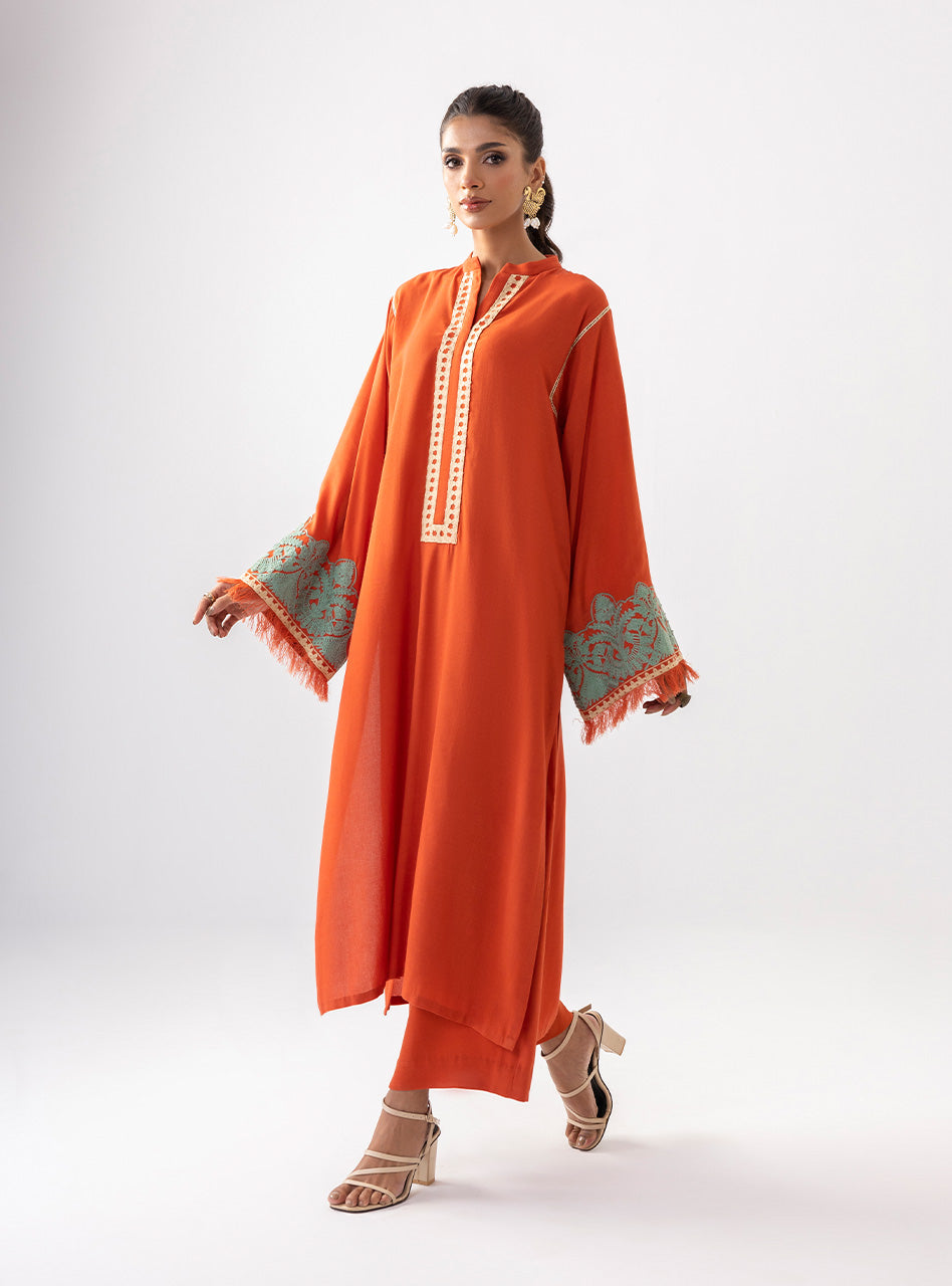 Zainab Chottani | Aara Casual Pret | Pumpkin Opal - House Of Hania