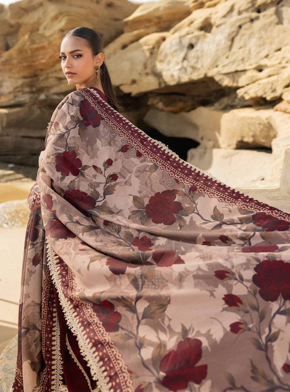 Zainab Chottani Embroidered Chikankari Lawn 3Pc Suit D-01B Aysel - House Of Hania