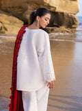 Zainab Chottani Embroidered Chikankari Lawn 3Pc Suit D-03A Chunari - House Of Hania