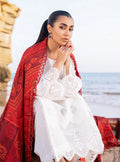 Zainab Chottani Embroidered Chikankari Lawn 3Pc Suit D-03A Chunari - House Of Hania