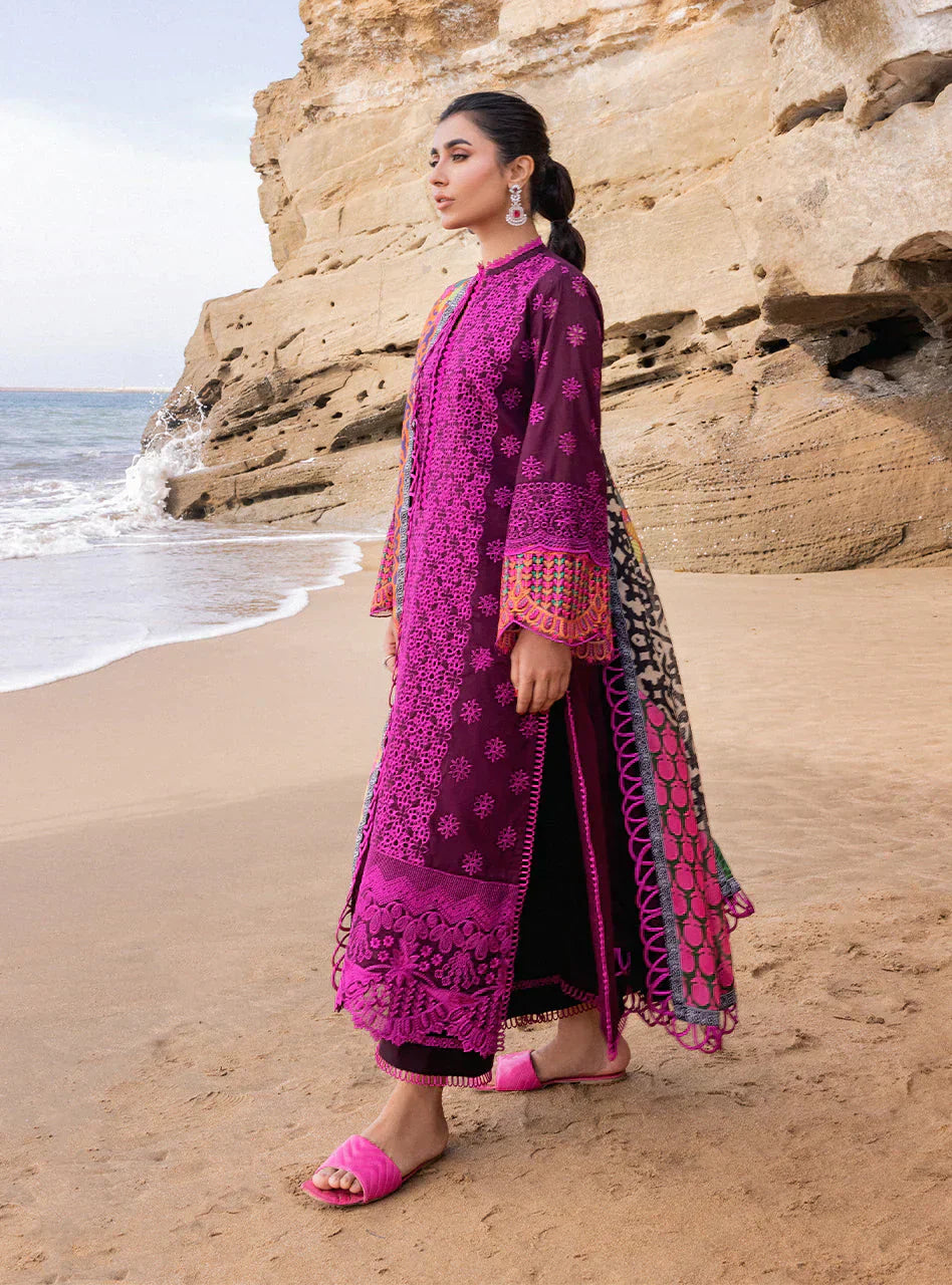 Zainab Chottani Embroidered Chikankari Lawn 3Pc Suit D-04B Naysa - House Of Hania