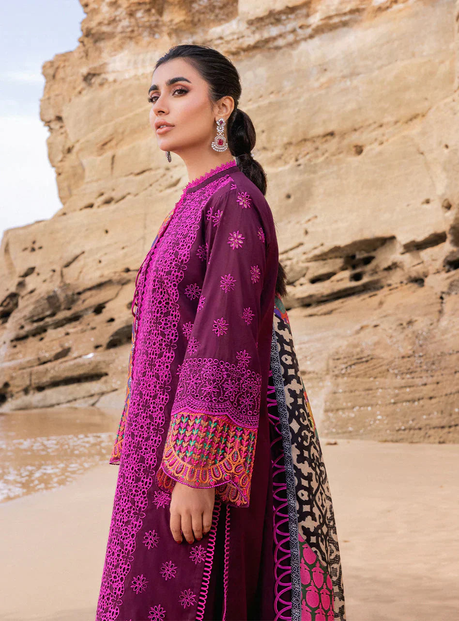 Zainab Chottani Embroidered Chikankari Lawn 3Pc Suit D-04B Naysa - House Of Hania