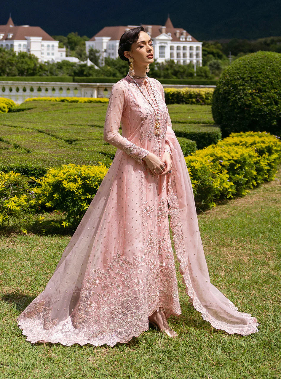 Zainab Chottani Embroidered Organza 3Pc Suit D-03 Roséa - House Of Hania
