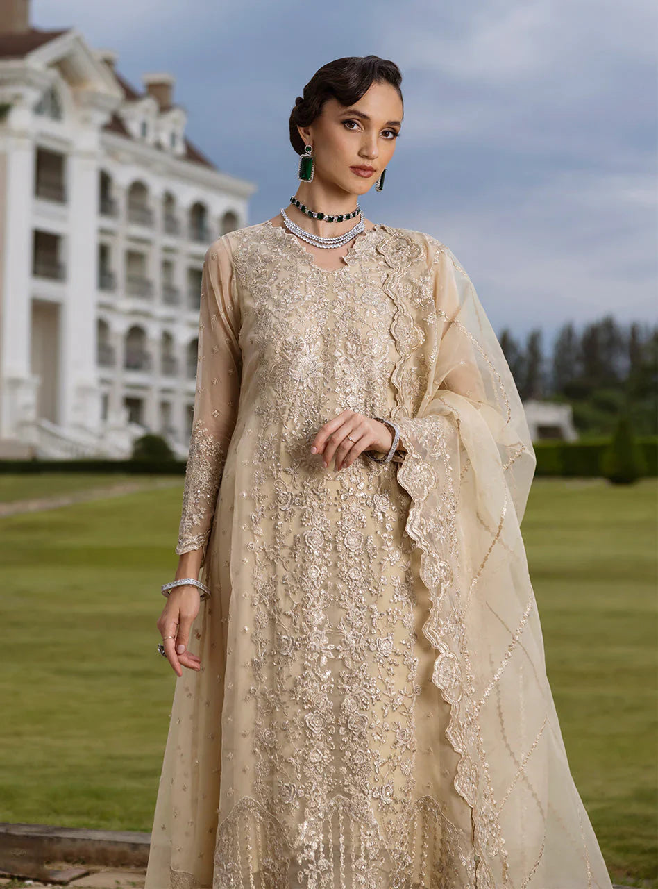 Zainab Chottani Embroidered Organza 3Pc Suit D-04 Ivana  3 s - House Of Hania