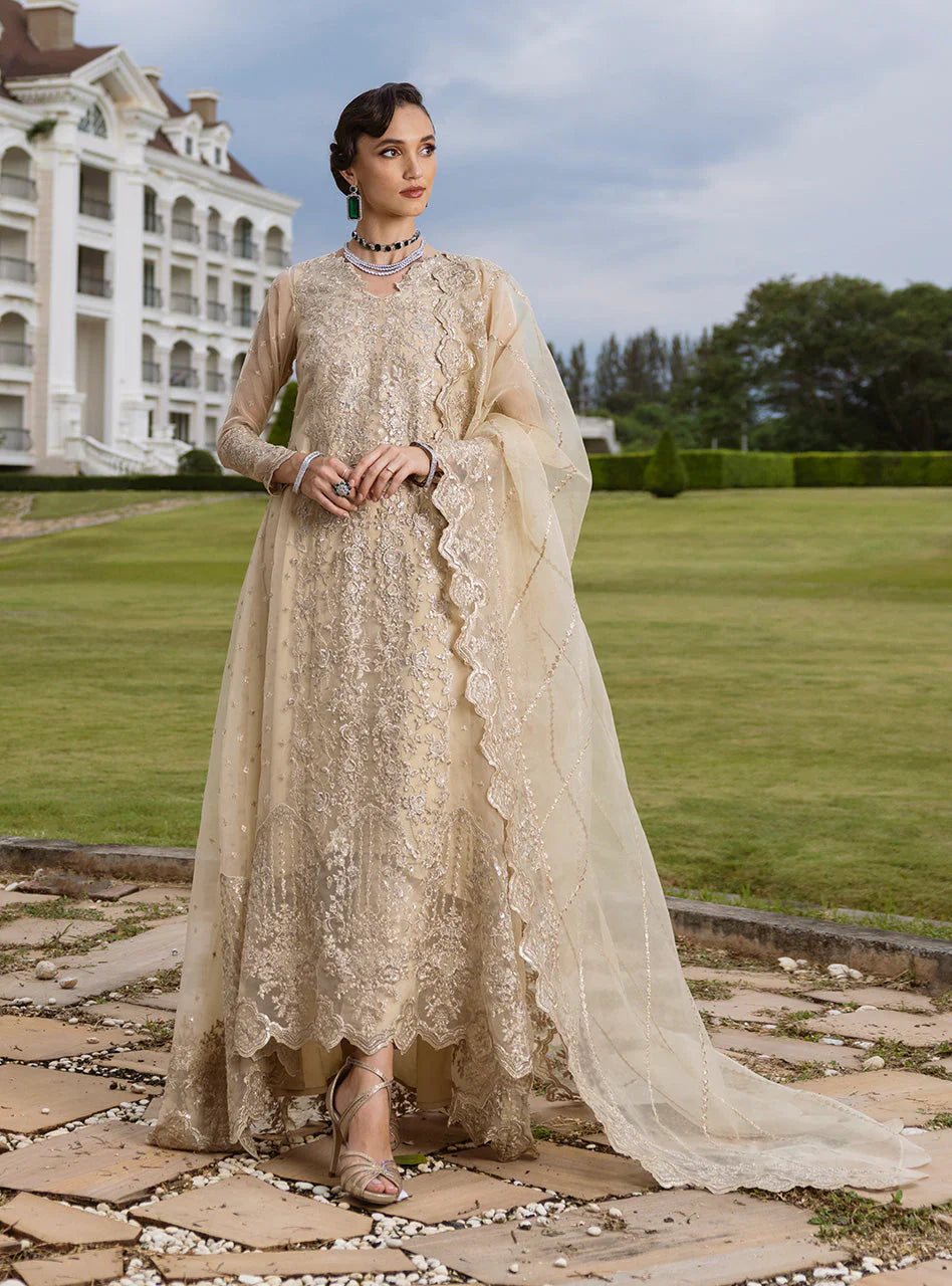 Zainab Chottani Embroidered Organza 3Pc Suit D-04 Ivana  3 s - House Of Hania