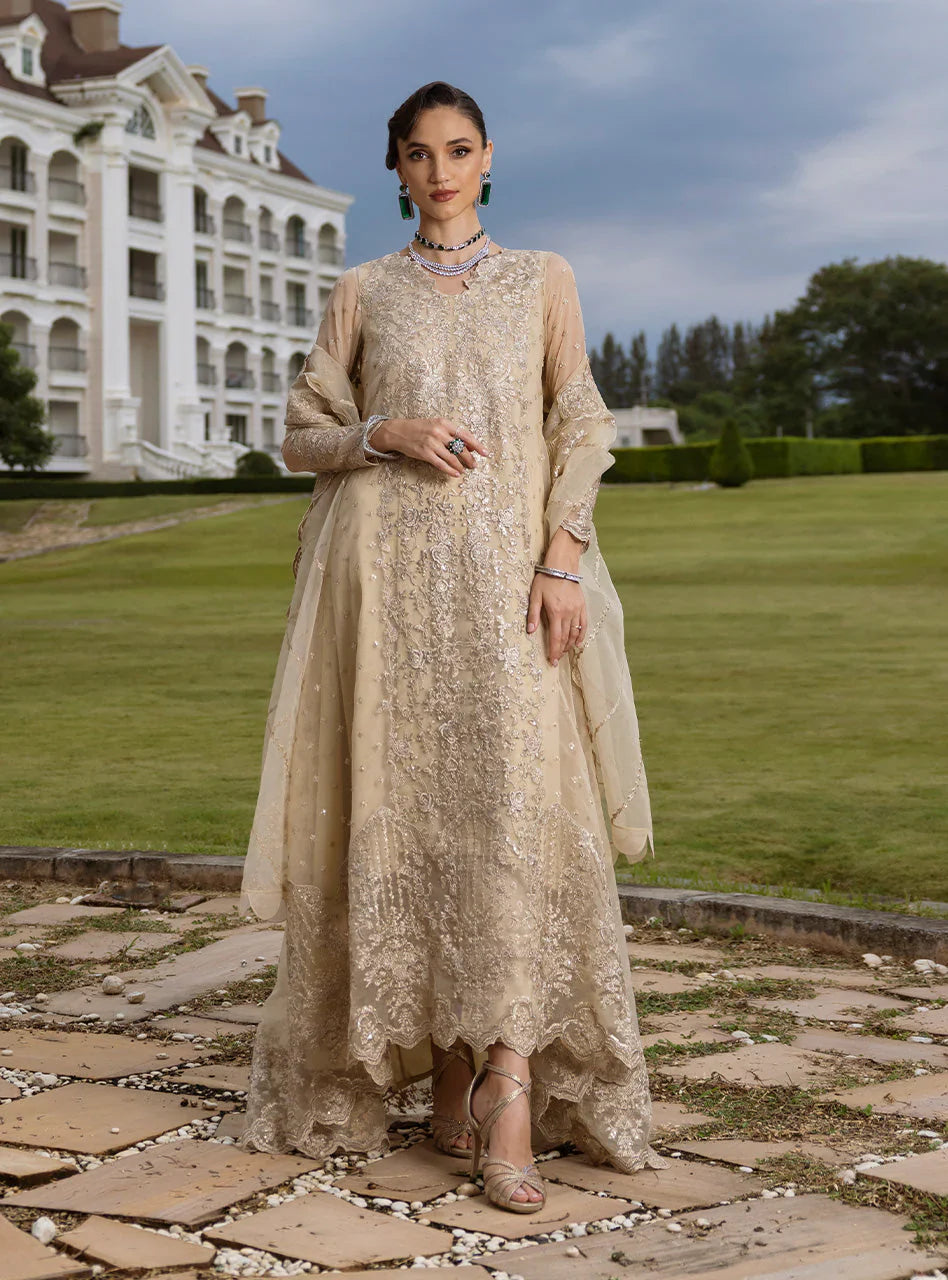 Zainab Chottani Embroidered Organza 3Pc Suit D-04 Ivana  3 s - House Of Hania