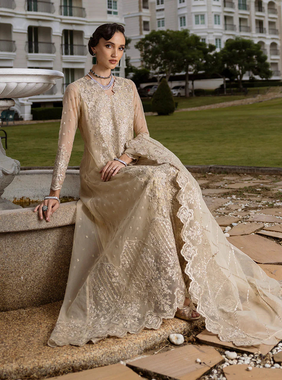 Zainab Chottani Embroidered Organza 3Pc Suit D-04 Ivana  3 s - House Of Hania