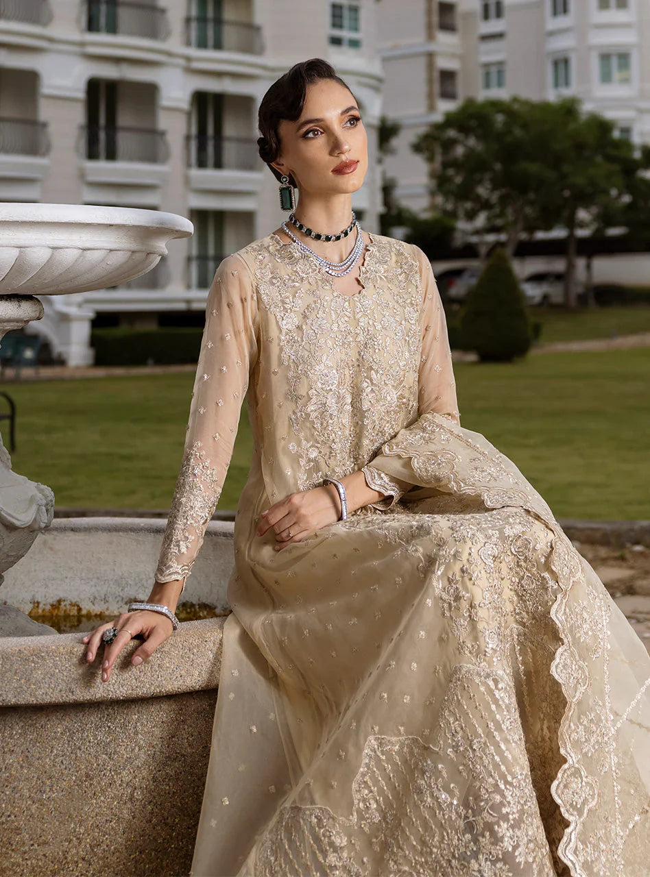 Zainab Chottani Embroidered Organza 3Pc Suit D-04 Ivana  3 s - House Of Hania