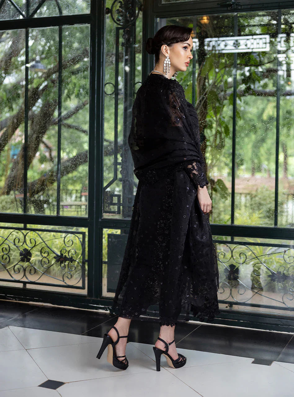 Zainab Chottani Embroidered Organza 3Pc Suit D-06 Dorée - House Of Hania