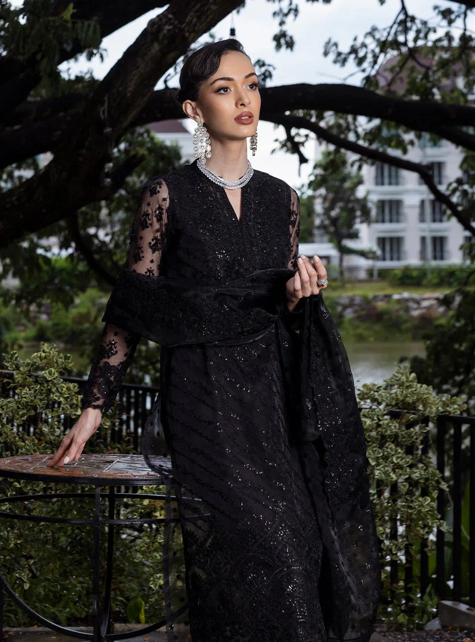 Zainab Chottani Embroidered Organza 3Pc Suit D-06 Dorée - House Of Hania