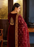 Zainab Chottani Embroidered Velvet 3Pc Suit D-03 ZIBA - House Of Hania