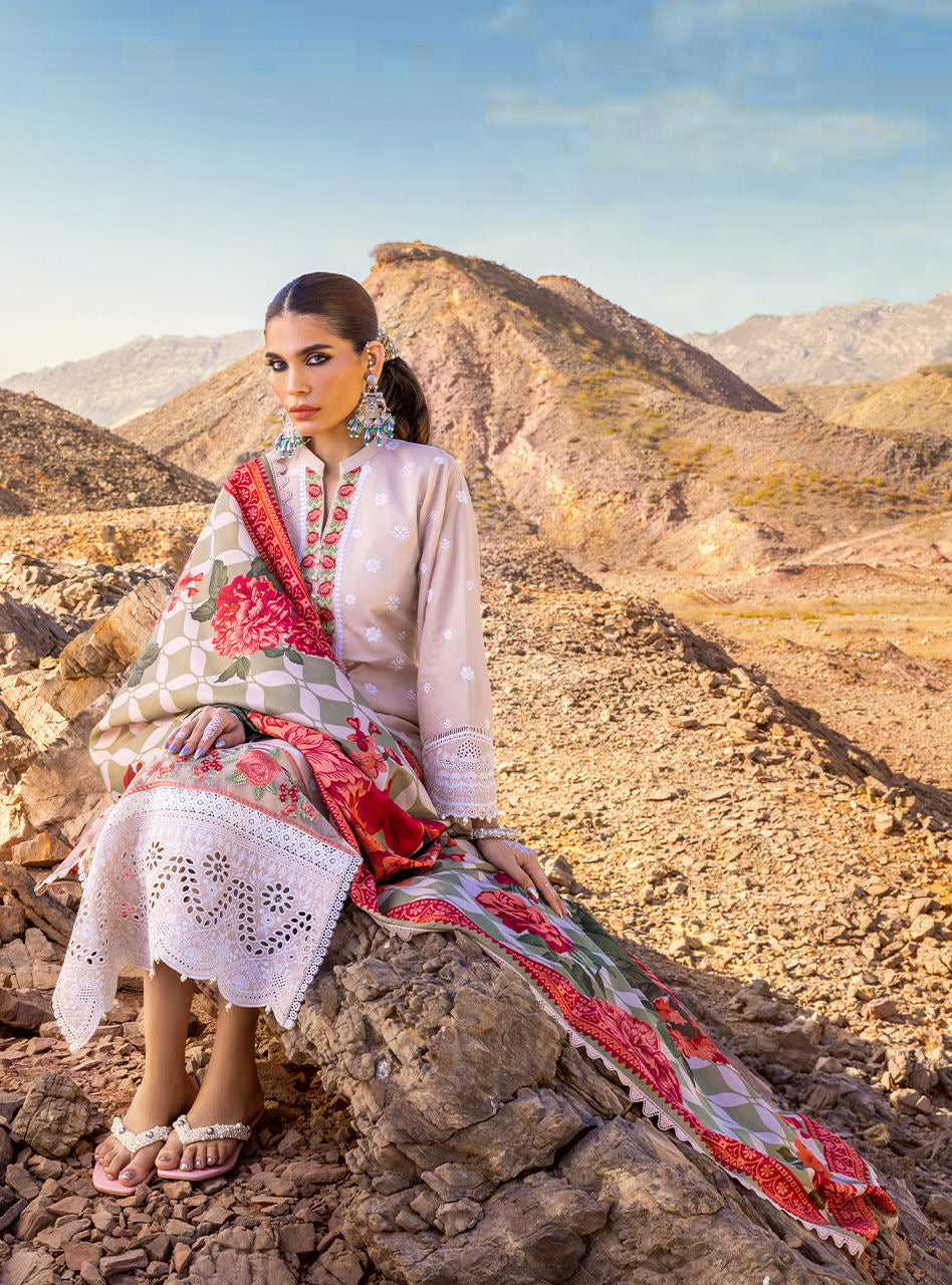 Zainab Chottani - Luxury Chikankari '23 Lawn Collection - DURNAZ 4B - TC-344 - House Of Hania