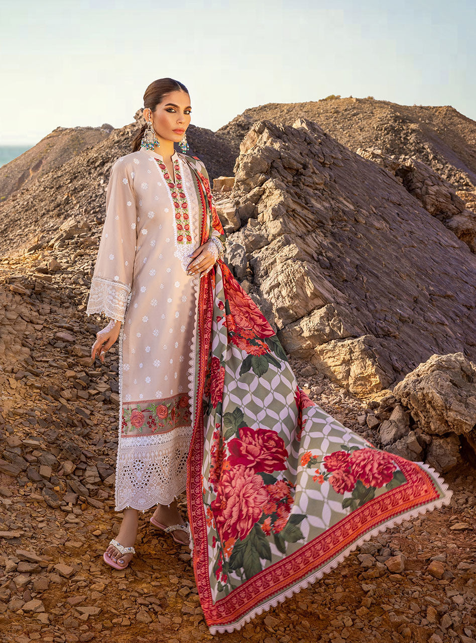 Zainab Chottani - Luxury Chikankari '23 Lawn Collection - DURNAZ 4B - TC-344 - House Of Hania