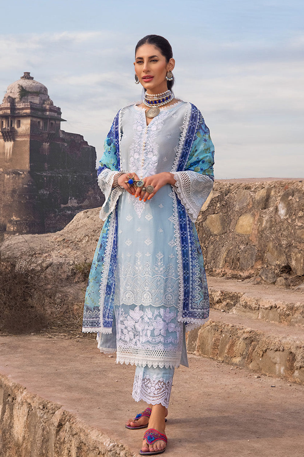 Zainab Chottani Luxury Chikankari Lawn Collection 2022 - AZAL 1-B - TC-71 - House Of Hania