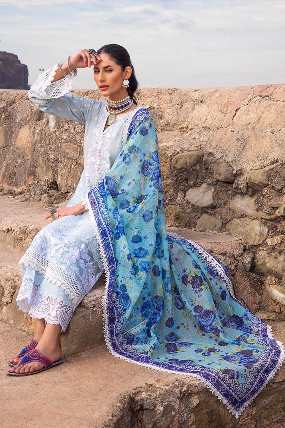 Zainab Chottani Luxury Chikankari Lawn Collection 2022 - AZAL 1-B - TC-71 - House Of Hania