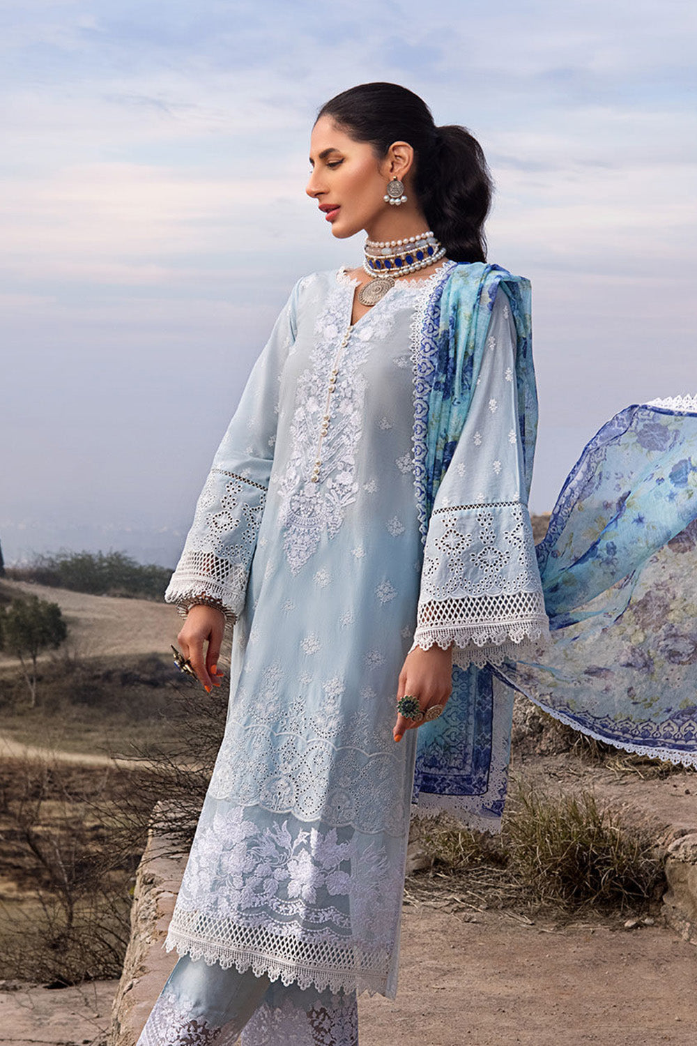 Zainab Chottani Luxury Chikankari Lawn Collection 2022 - AZAL 1-B - TC-71 - House Of Hania