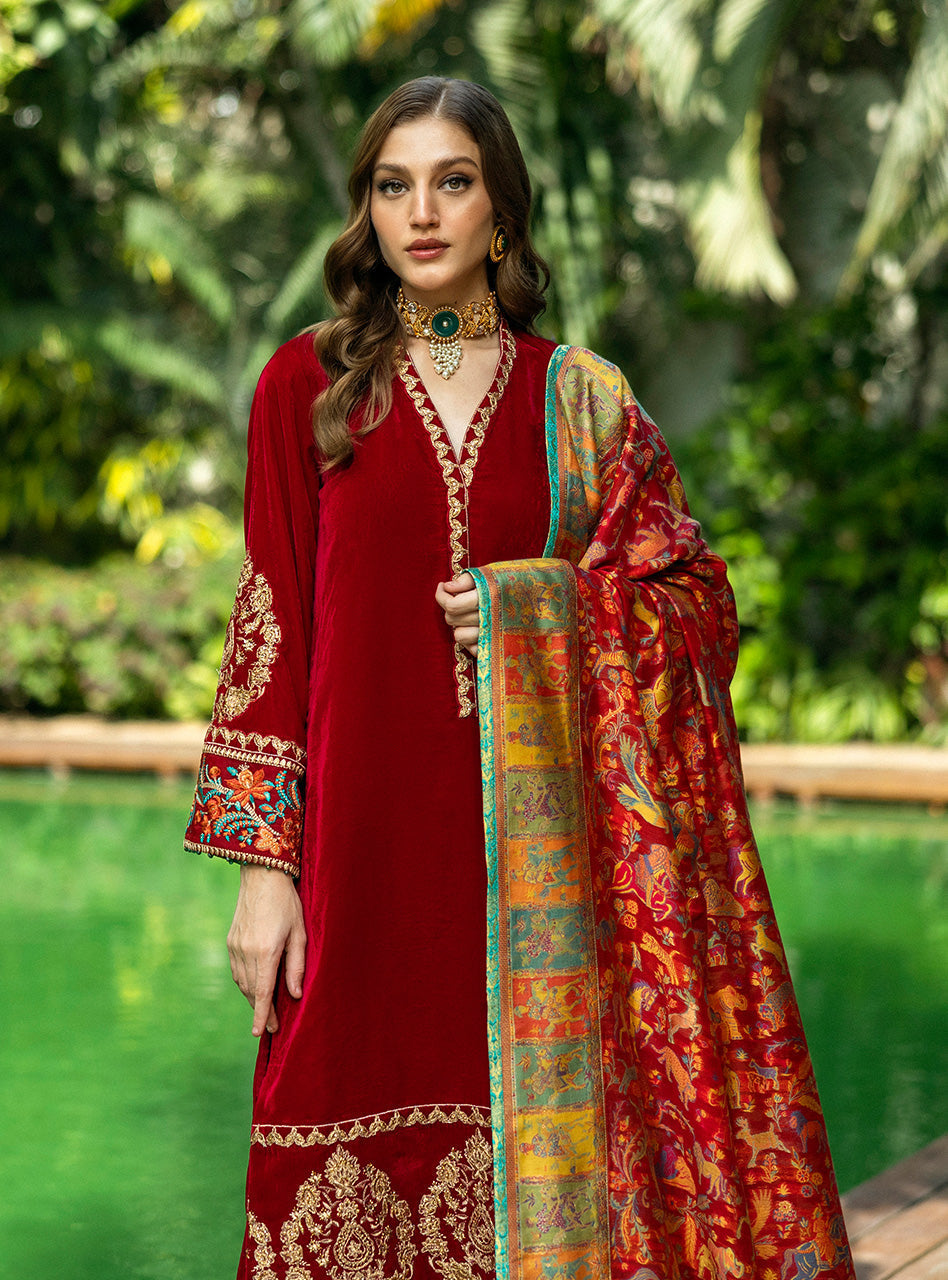 Zainab Chottani | Makhmal Luxe Pret | Ghermez - House Of Hania