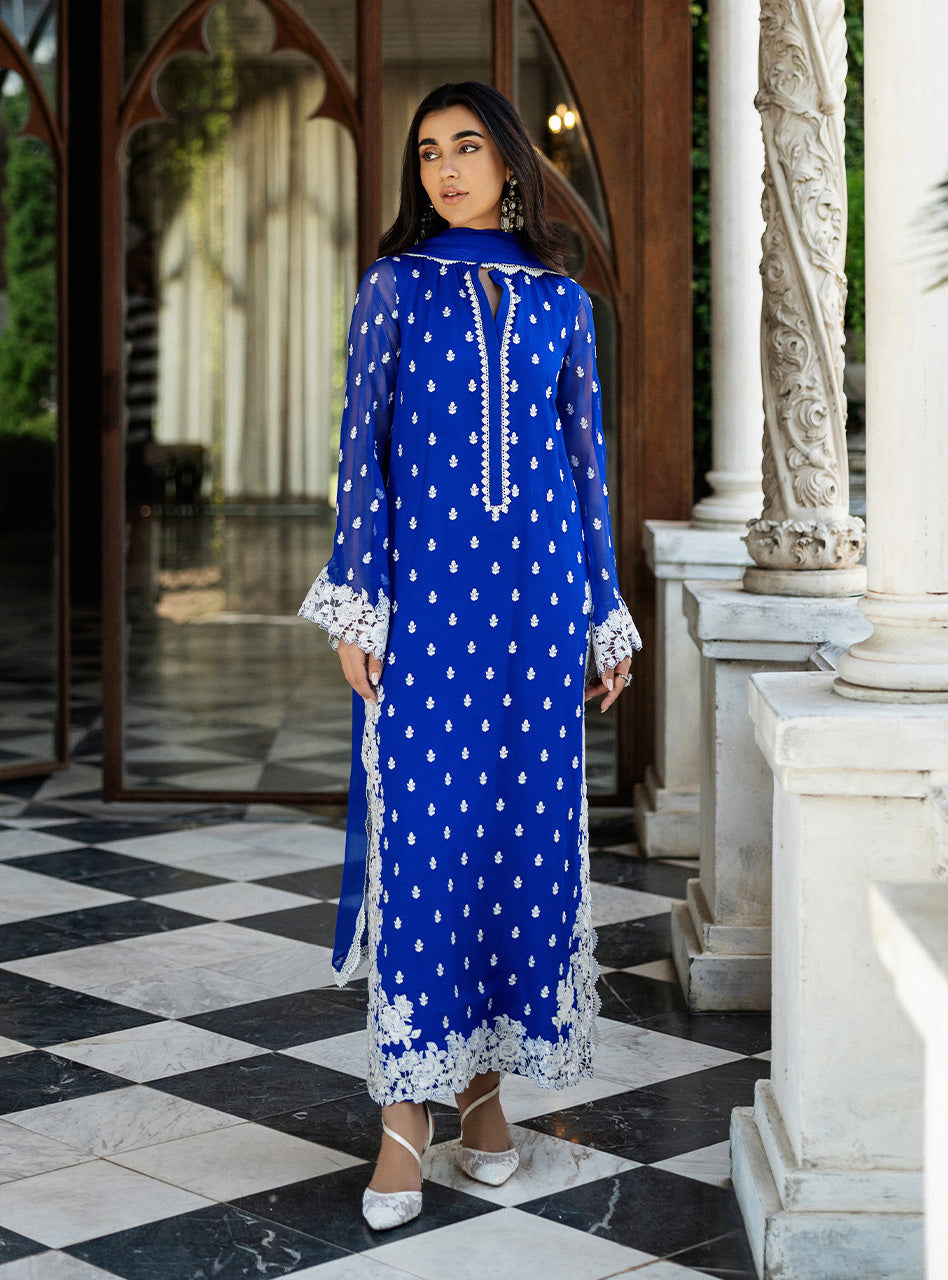 Zainab Chottani | Ramadan Edit 25 | Cobalt Dreamscape - House Of Hania