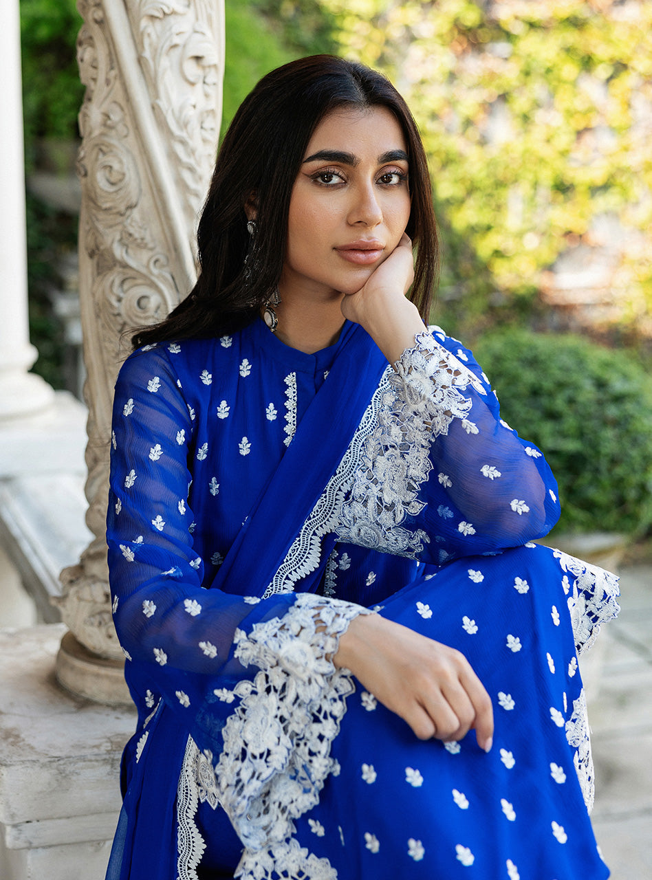 Zainab Chottani | Ramadan Edit 25 | Cobalt Dreamscape - House Of Hania