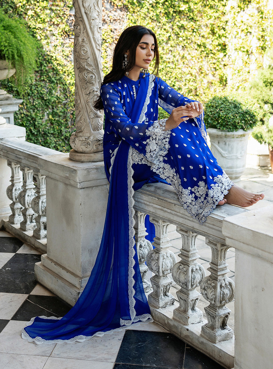 Zainab Chottani | Ramadan Edit 25 | Cobalt Dreamscape - House Of Hania