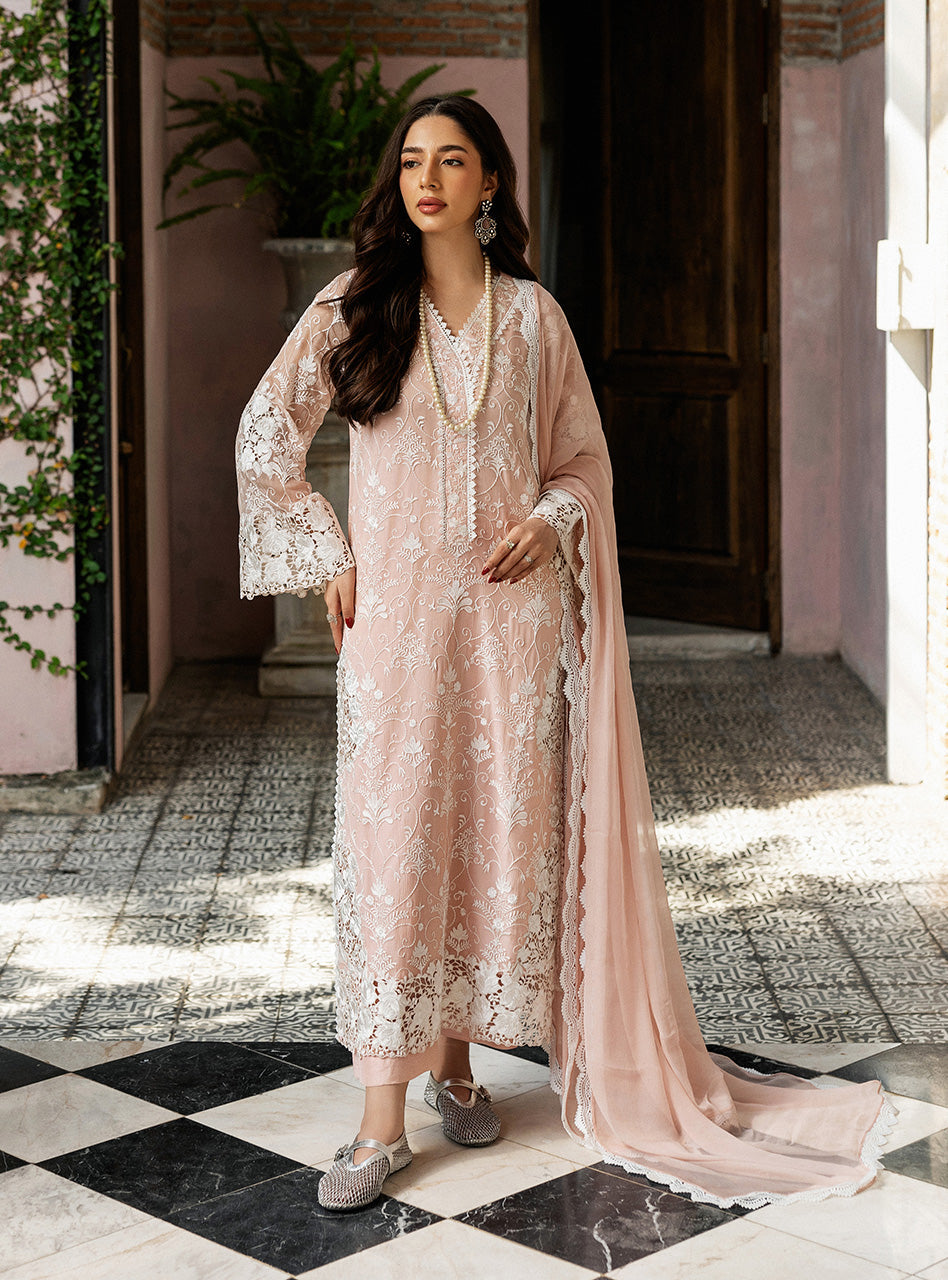 Zainab Chottani | Ramadan Edit 25 | Salmon Pink Celeste - House Of Hania