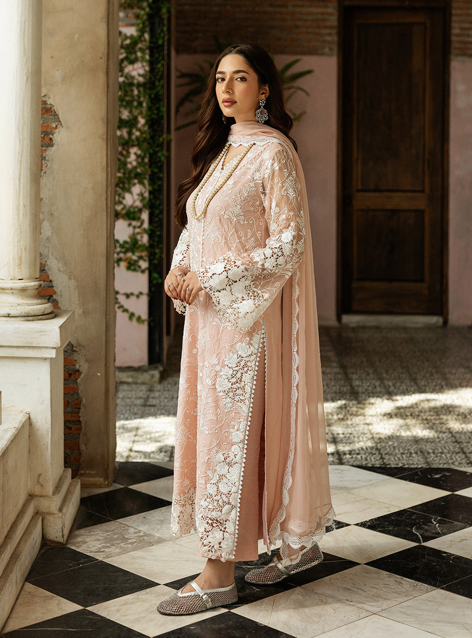 Zainab Chottani | Ramadan Edit 25 | Salmon Pink Celeste - House Of Hania