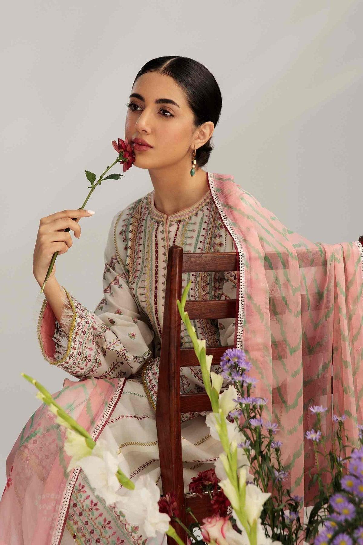 Zara Shahjahan - COCO LAWN SS '23 - Z23-4B - TC-334 - House Of Hania