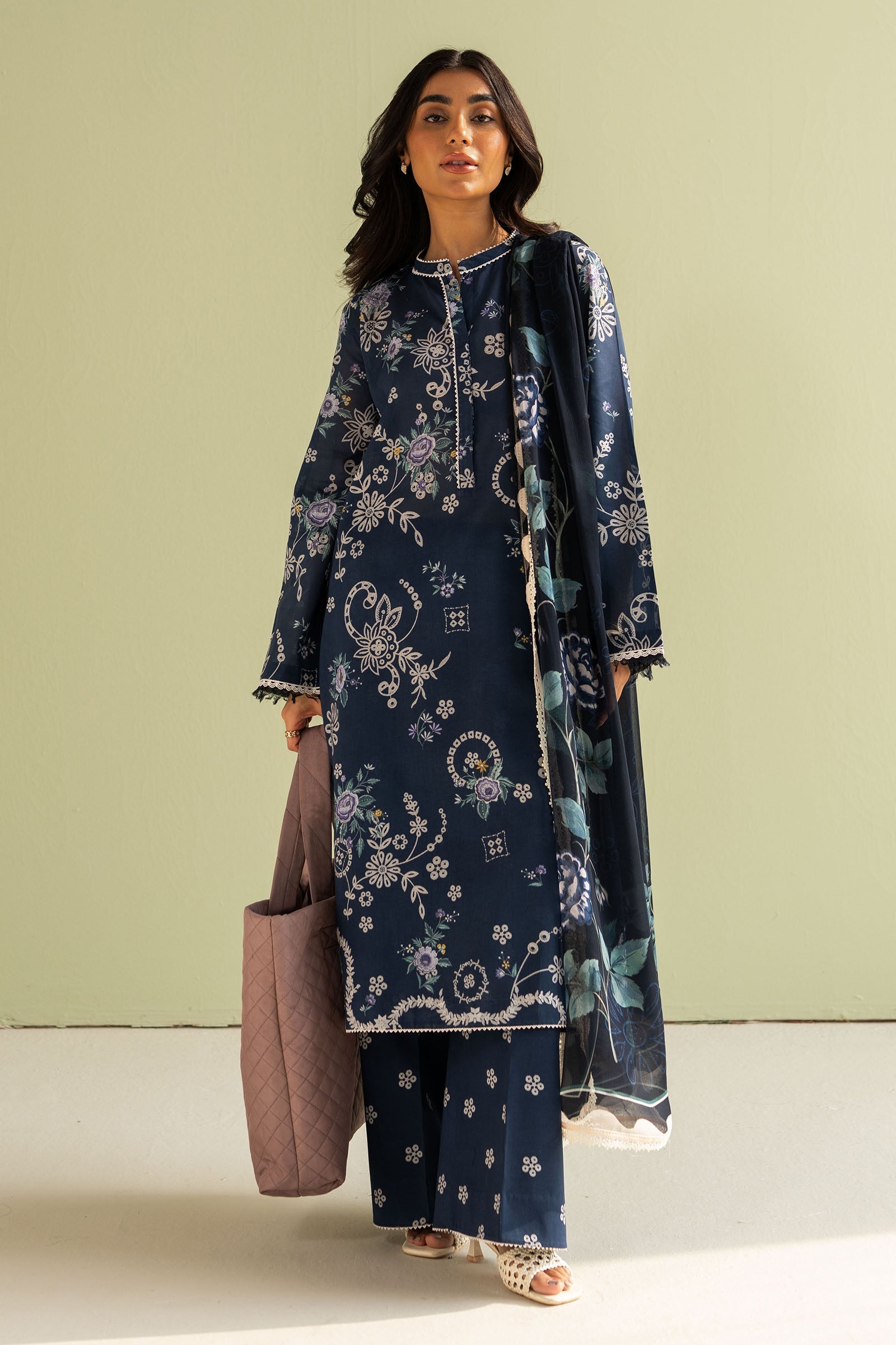 Zara Shahjahan | Coco Prints 25 | Nora-8A - House Of Hania