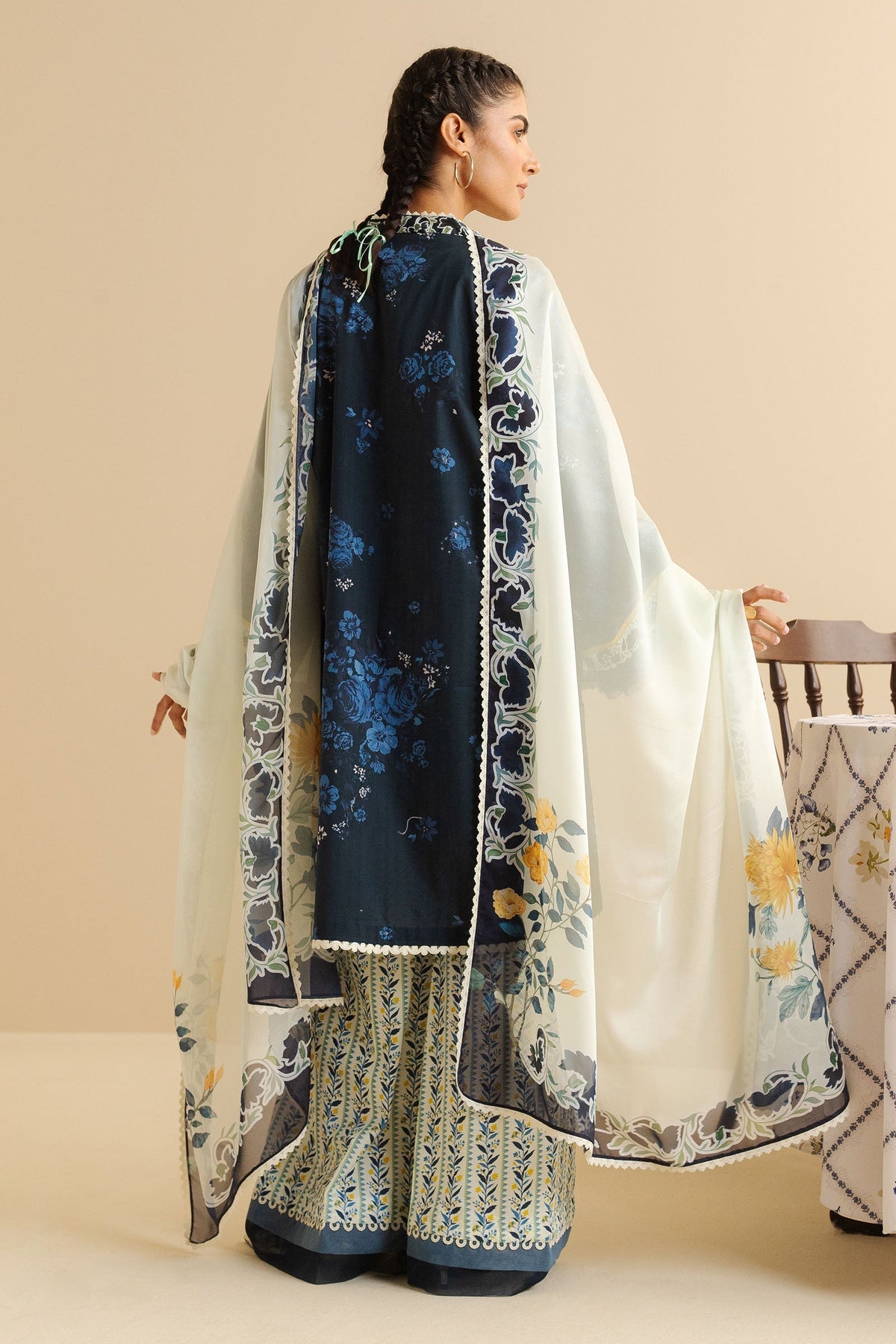 Zara Shahjahan | Coco Prints | Leya-1B - House Of Hania