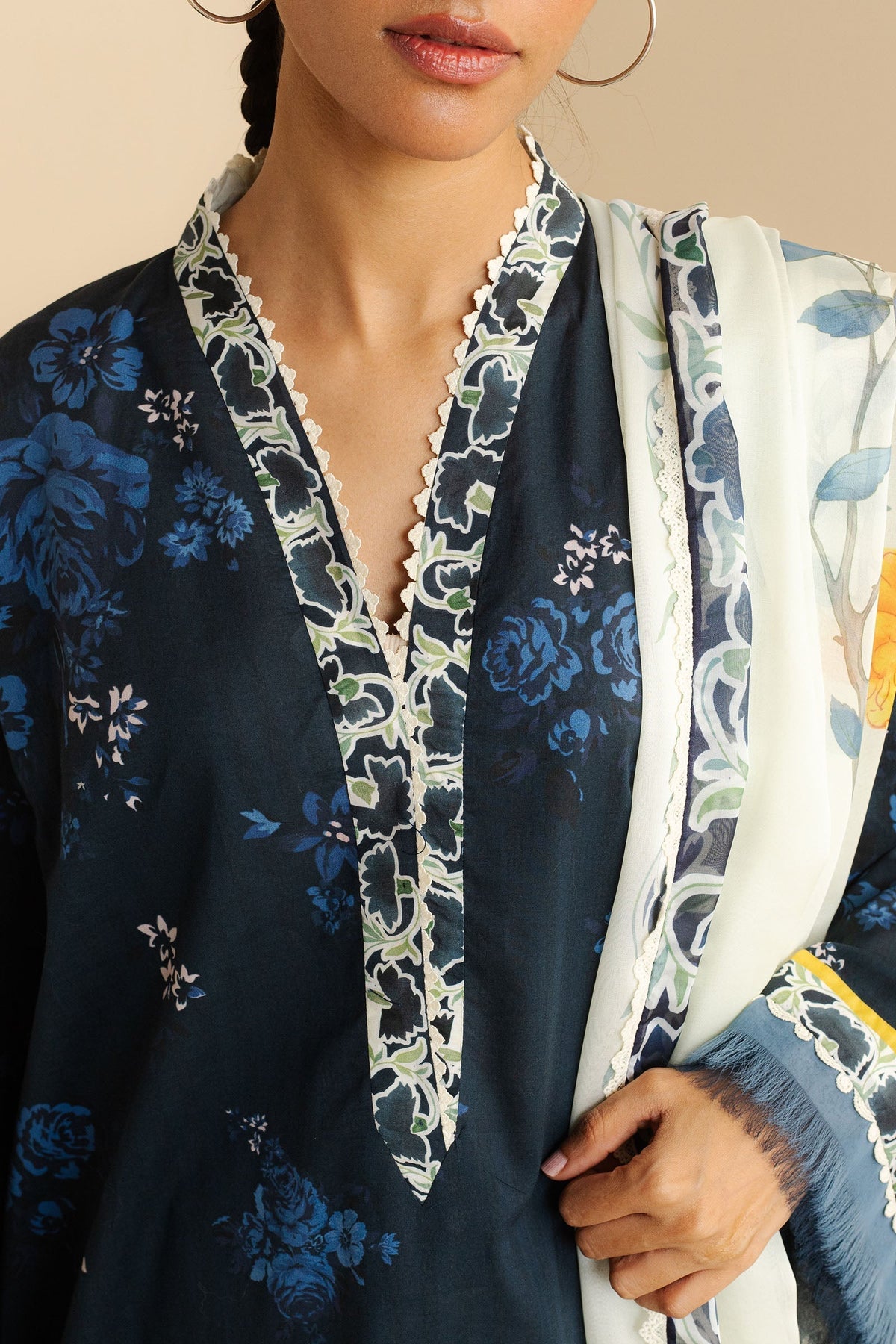 Zara Shahjahan | Coco Prints | Leya-1B - House Of Hania