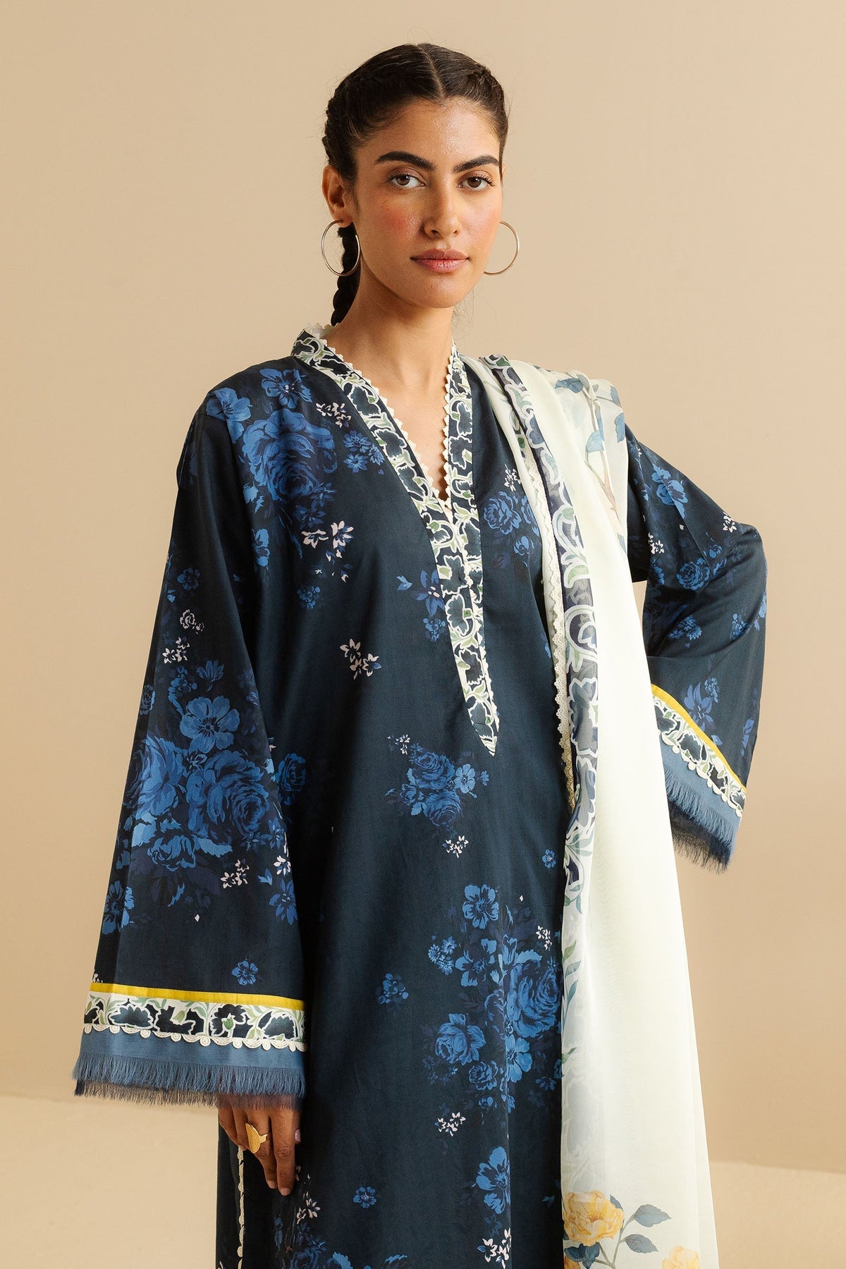 Zara Shahjahan | Coco Prints | Leya-1B - House Of Hania