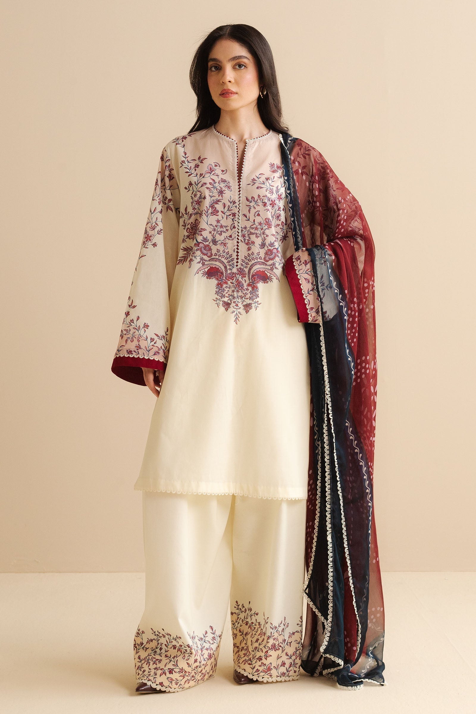 Zara Shahjahan | Coco Prints | Nisa-4B - House Of Hania
