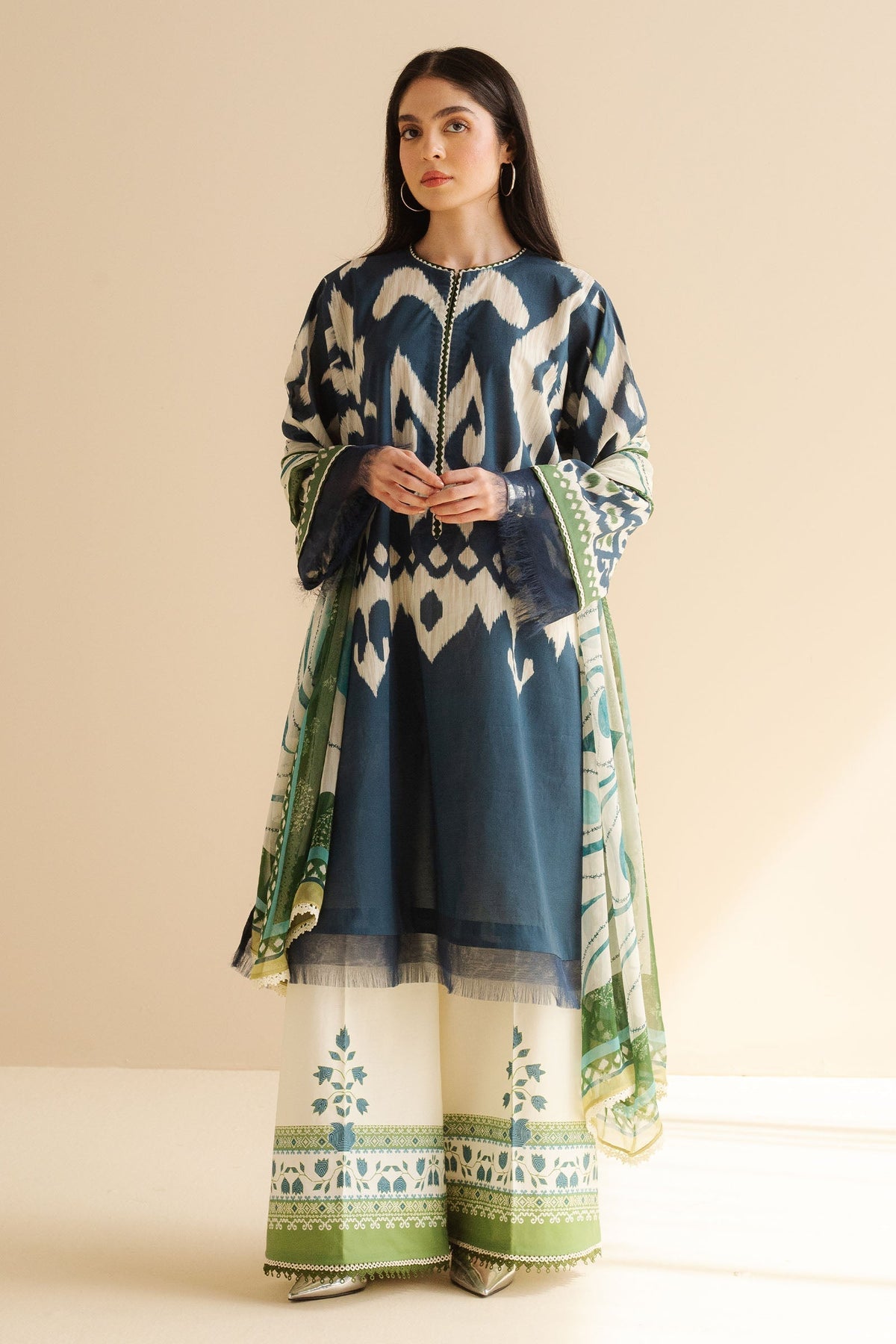 Zara Shahjahan | Coco Prints | Sila-6B - House Of Hania