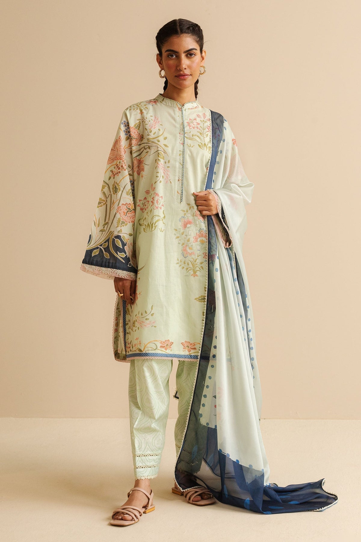 Zara Shahjahan | Coco Prints | Vara-8A - House Of Hania