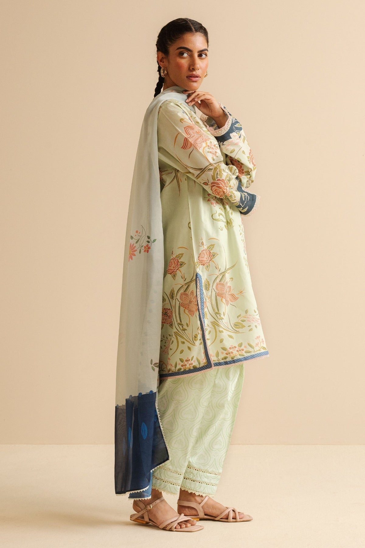 Zara Shahjahan | Coco Prints | Vara-8A - House Of Hania