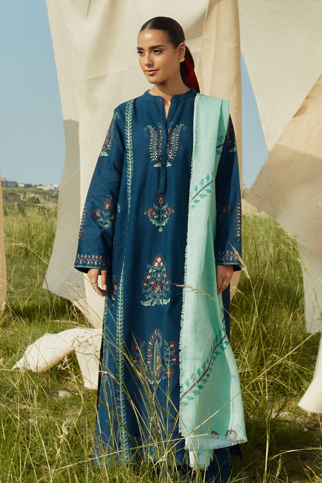 Zara Shahjahan | Coco Winter 24 | Pearl-3A - House Of Hania