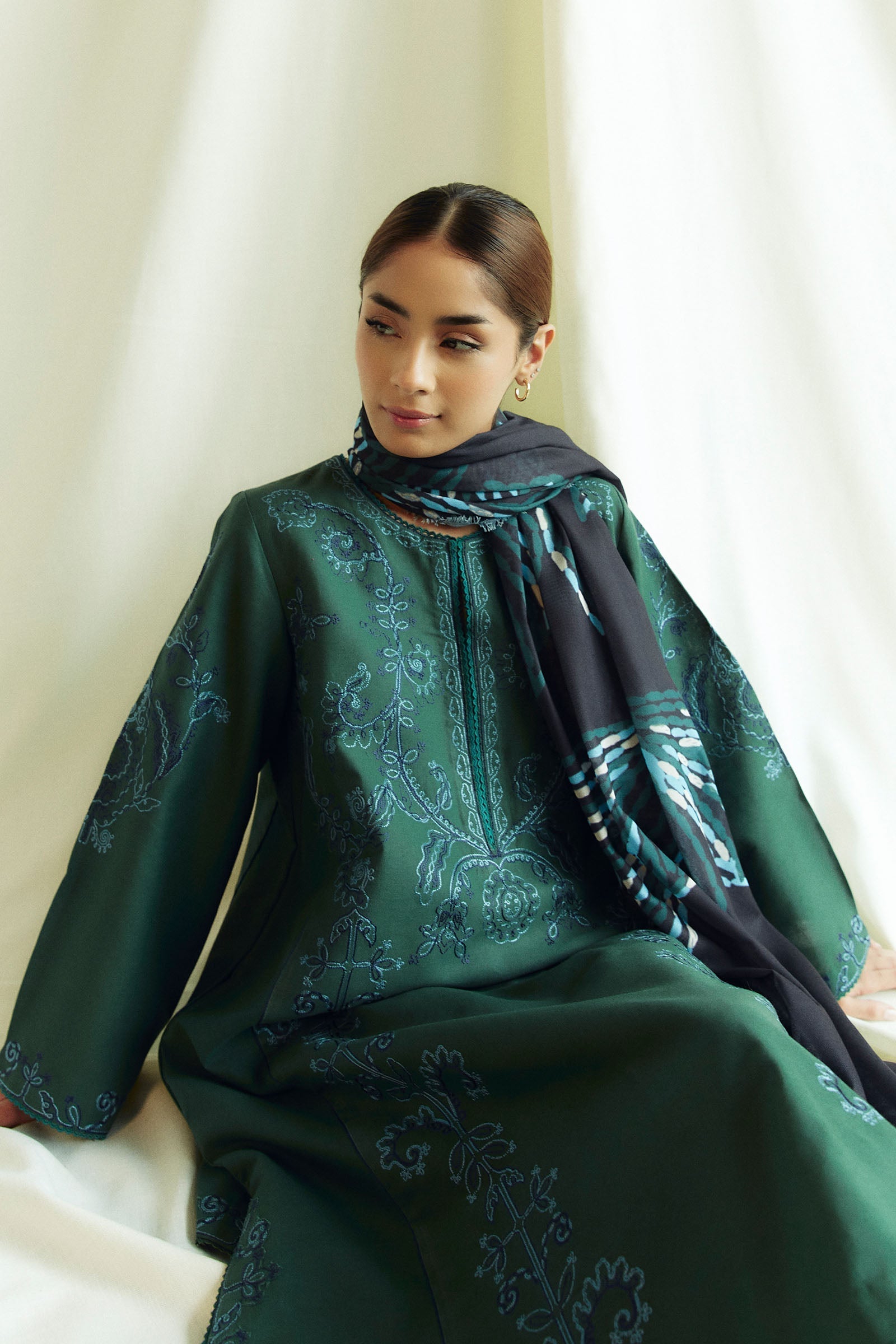 Zara Shahjahan | Coco Winter 24 | Peridot-5B - House Of Hania