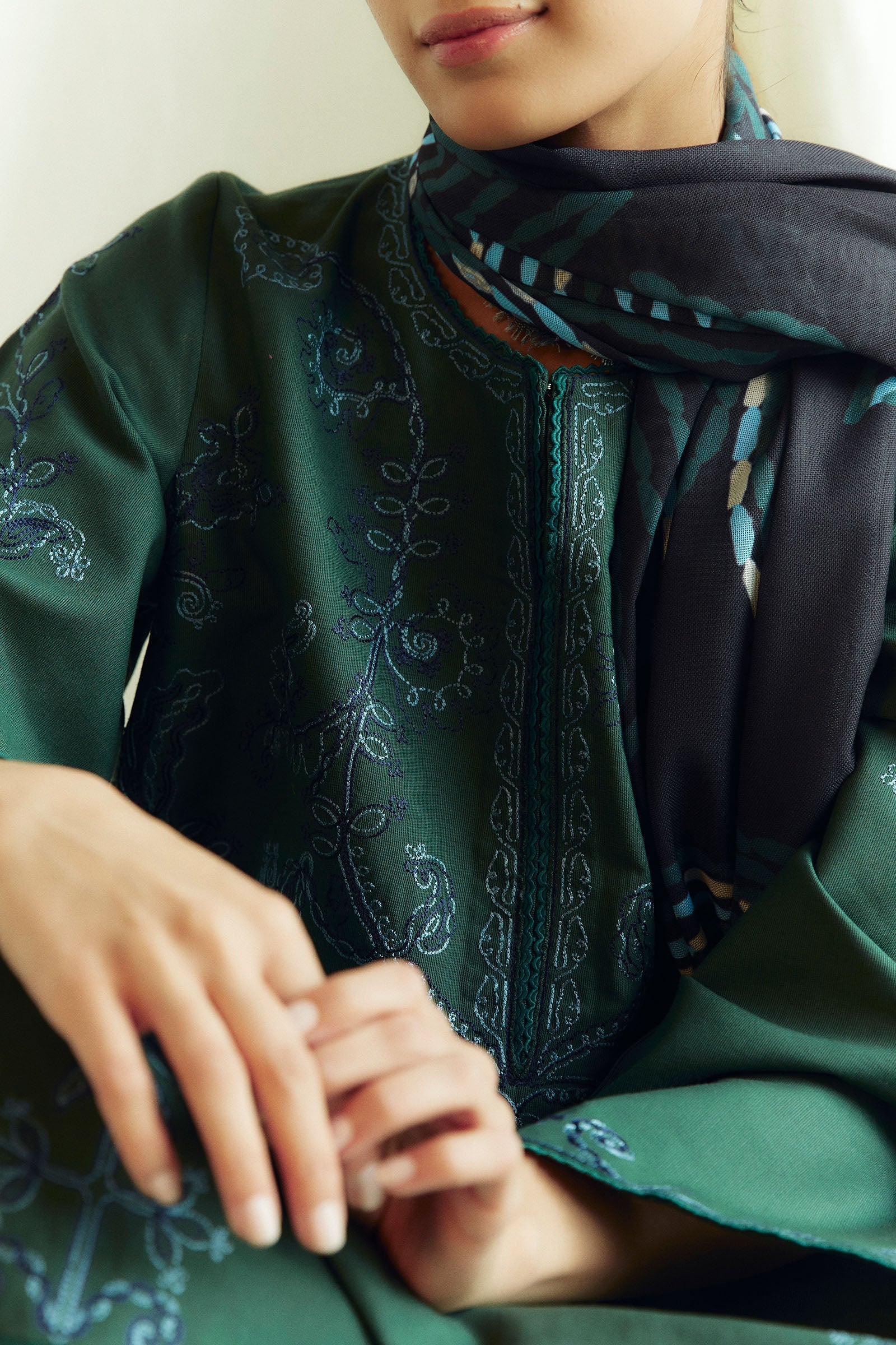 Zara Shahjahan | Coco Winter 24 | Peridot-5B - House Of Hania