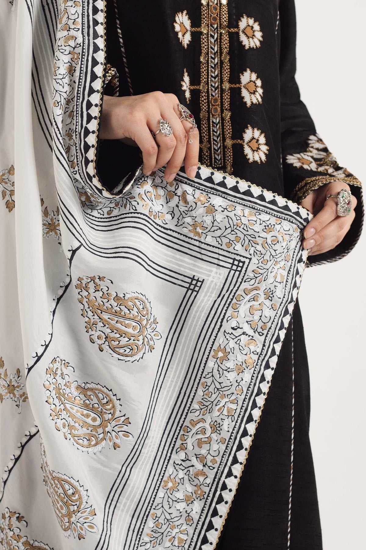 Zara Shahjahan | Handcrafted Suits | ZHC-048 - House Of Hania